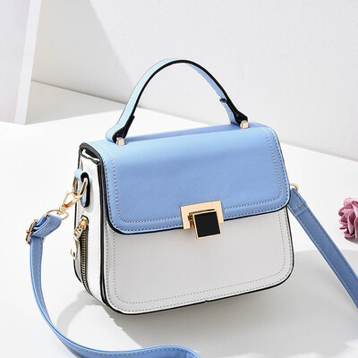 

Little girl summer fashion lock handbag leisure collision color simple Korean version of single shoulder oblique satchel