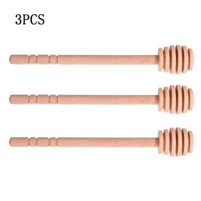 

3Pc Practical Long Handle Wood Honey Spoon Mixing Stick Dipper For Honey Jar Coffee Milk Tea Supplies Kitchen Tools