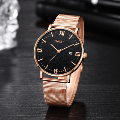 

Gobestart Casual Fashion Simple Simple Calendar Business Net With Strap Mens Watch