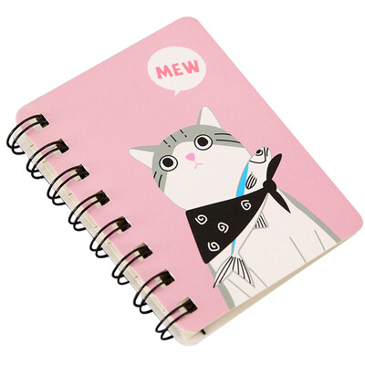 

Cute Cartoon Cactus Portable Mini Hard Cover Coil Notebook Home Daily Office Business Notepad