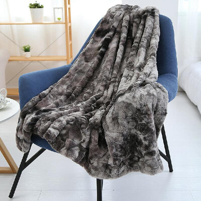 

Long Fur Throw Blanket Micro Plush Velvet Fleece Blanket Super Soft Cozy Luxury Bed Blanket Microfiber 63"x79