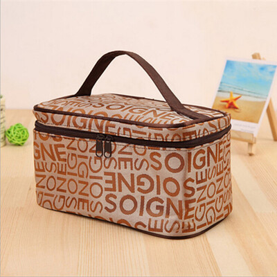

Toponeto Letter Cosmetic Bag Fashion Square Travel Portable Storage Wash Bag