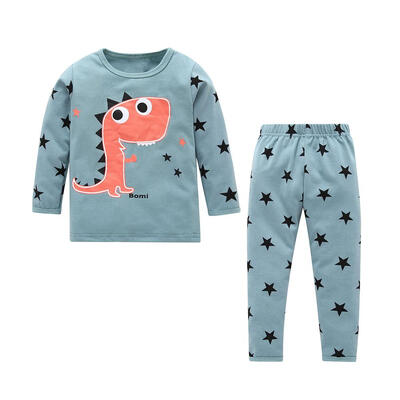 

Autumn Stars Print Kids Boy Underwear Pajamas Set 2pcs O-Neck T-shirt Pants