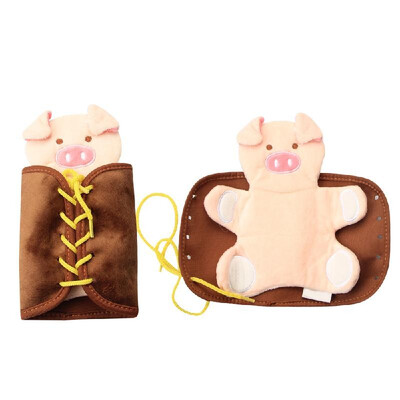 

Early Learning Cartoon Pig Model Wearing Clothes Dressing Clothes Baby Kids Educational Toy