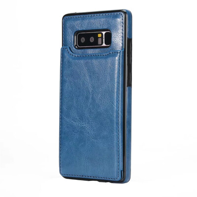 

Case for Samsung Galaxy Note 8 Card Holder with Stand Back Cover Solid Color Hard PU Leather