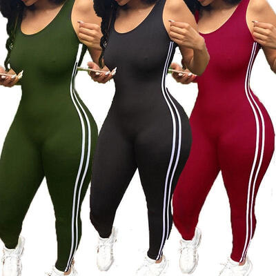 

2018 New Yoga Sports Fashion Women Slim Jumpsuit Long Letters Bodycon Pants Casual Ladies Romper