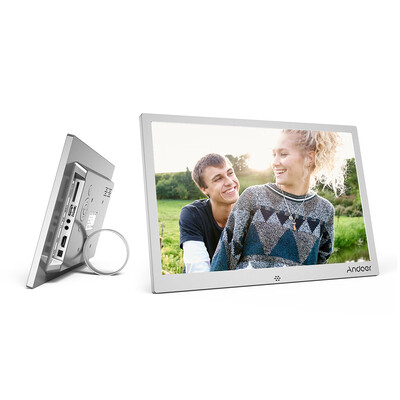 

Andoer 12inch LED Digital Photo Frame 1280 800 Resolution Support 1080P Video Random Play Aluminum Alloy with Remote Control Chr