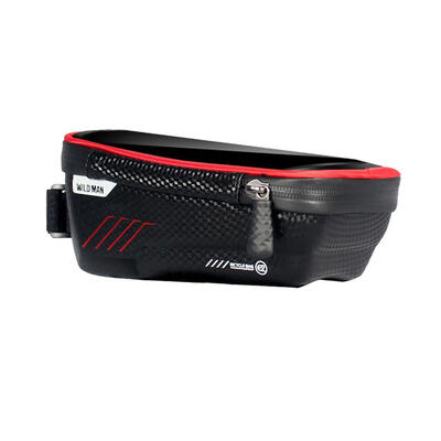 

WILD MAN Mountain Bike Bag Waterproof MTB Mobile Phone Case Front Tube Bags