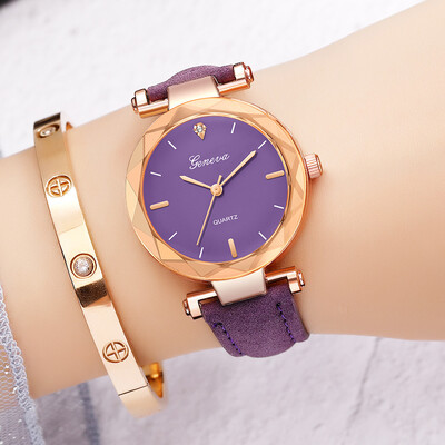 

New Fashion Geneva Brand Simple Rhinestone Watches Women ladies casual dress quartz wristwatch reloj mujer 533