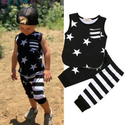 

2019 Newborn Infant Kids Baby Boys Summer Clothes Casual Sport Tops Pants Shorts