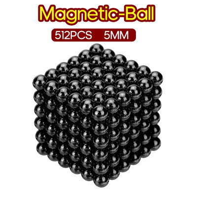

512PCS Magnetic-Ball 5mm Building Toy Simple Design Office Adults Stress Relief Toys