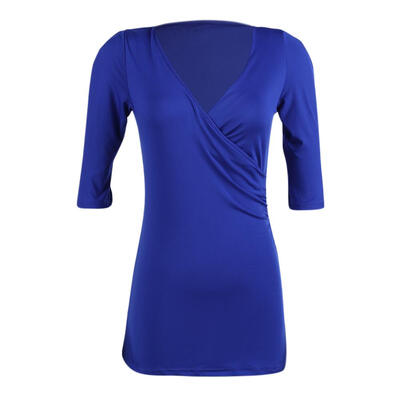 

Fashion Sexy Women V-Neck Blouses Off Shoulder Elastic Bodycon Casual Tops
