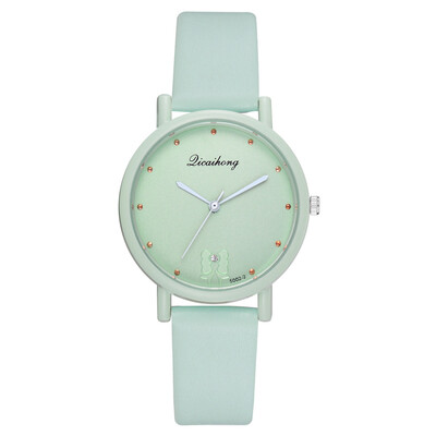 

Simple&fashionable solid color casual quartz watch high quality PU leather wrist watch