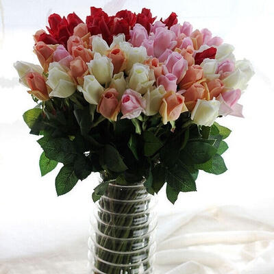

NEW Artificial Silk Flowers Leaf Home Wedding Bridal Craft Decoration Bouquet