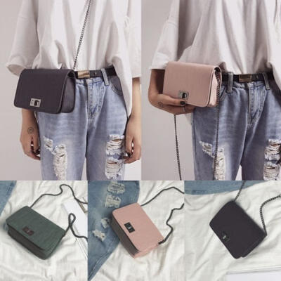 

Korean Style Women Ladies Pure Color Cross Body Shoulder Bag Messenger Handbag Tote Satchel Sling 3 Colors