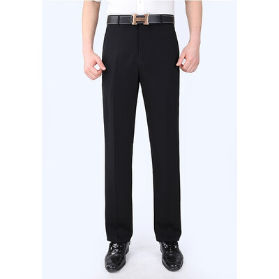 

WENGUANGUO Summer thin section pleated high waist free hot straight loose standard version micro elastic mens trousers 7932