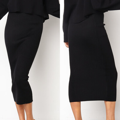 

Roseonmyhand Women Sexy Solid High-Waist Bodycon Long Skirt Hip Slim Straight Skirt