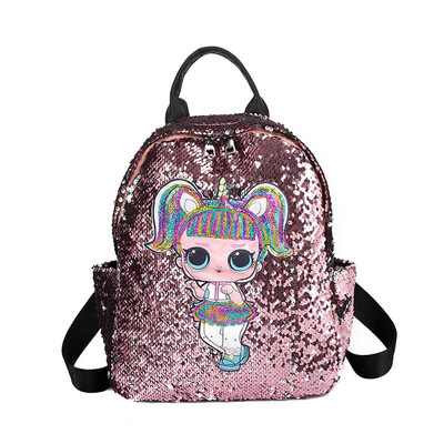 

Fashion Sequin Pu Shoulder Bag Children Bag School Backpacks