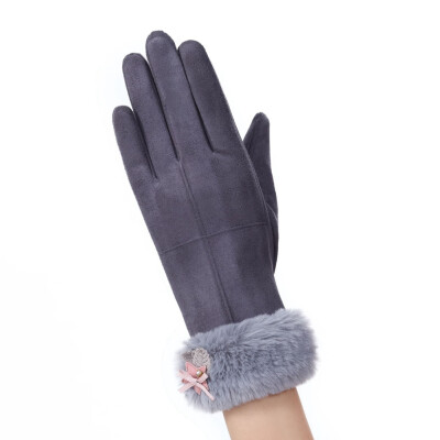 

New Fashion Winter Women Gloves Touch Screen Warm Thick Velvet Lady Full Finger Gloves