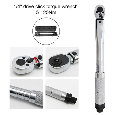 

〖Follure〗14 Drive Click Torque Wrench 5 - 25Nm 4 - 18 FtLbs