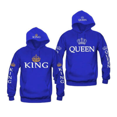 

Womens Mens Love Matching Shirts Sweatshirts King Queen Matching Couple Hoodies