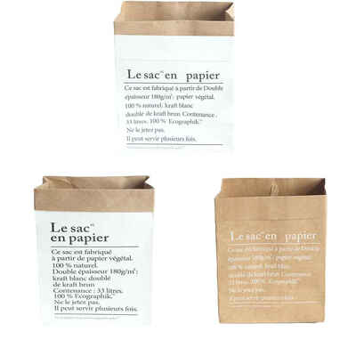 

Small Big Size Double Layers Kraft Paper Bag Plants Flowers Vase Kids Toys Books Sundries Organize Luandry Basket