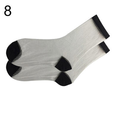 

Striped Heart Dots Bow Women Summer Ultra Thin Transparent Over Ankle Socks