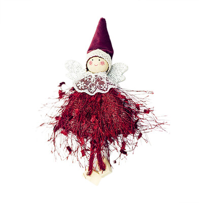 

〖Follure〗Lovely Christmas Tree Decorations Woolen Yarn Angel Doll Pendant Hanging Party
