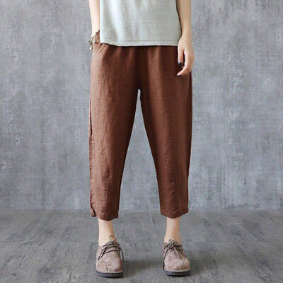 

Womens Casual Harem Wide Leg Pants Summer Ladies Yoga Long Loose Baggy Trousers