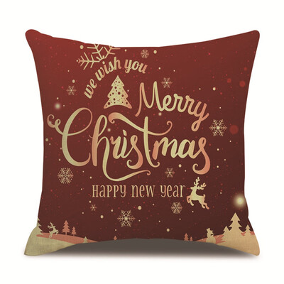 

18X18&quot Christmas Pillow Case Sofa Car Throw Cushion Covers Christmas Pillowcase Home Sofa Decor