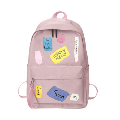 

Korean wave backpack female cartoon travel leisure backpack high school students ins bag