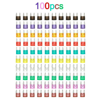 

100pcs Mini Blade Fuses Auto Car Truck Assortment Fuse Kit 2A 3A 5A 75A 10A 15A 20A 25A 30A 35A