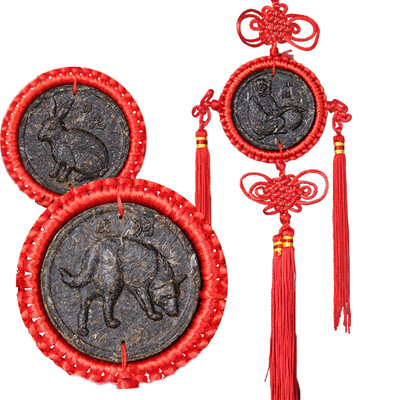

12pcslot Yunnan Puer Tea Chinese Knot Small Pendants Crafts Featured Tea Carving Pendant Decorative Tea Gifts Oraganic