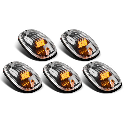 

Clear 5Pcs LED Cab Roof Running Marker Lights with Gasket for 2003-2018 Dodge Ram 1500 2500 3500 4500 5500 Pickup Truck