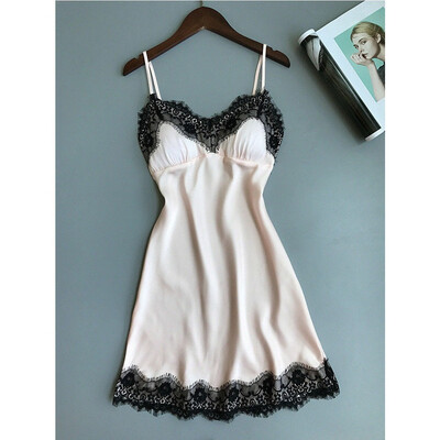 

Women Ladies Satin Silk Nightdress Lingerie Sleepwear Dress Robe Nightie Gown