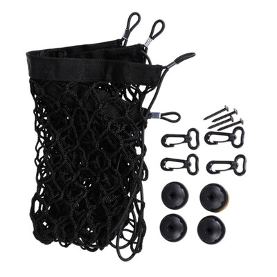 

1 Set Black Car Rear Trunk Boot Floor Cargo Net Elastic Mesh Storage Fixed Top
