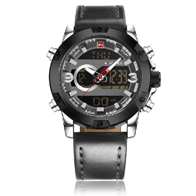 

NAVIFORCE Man Fashion Casual Sports Military Wristwatch Dual Time Analog-Digital Display Watch 3ATM Water Resistant Good Quality G