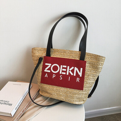

Tailored Fashion Women Retro Weave Printing Letter Messenger Bag Handle Bag Shoulder Bags