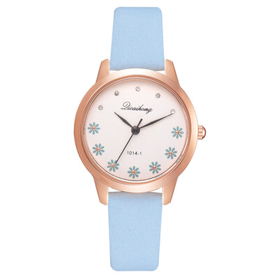

Korean version of the popular fashion printing alloy quartz watch wish new college style PU fashion ladies watch