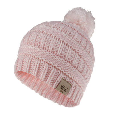 

Tailored Girls Boys Child Hat Keep Warm Winter Casual Knitted Hat Wool Hairball Ski Hat