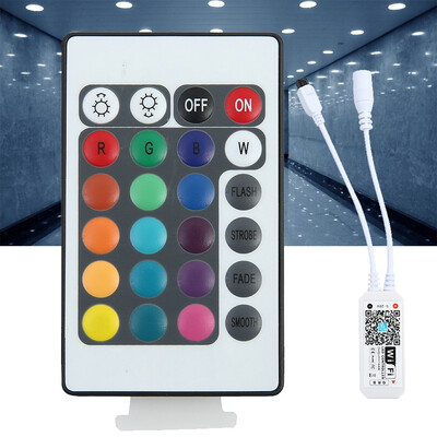 

Wifi RGB LED Controller Mini DC 12V With IR 24Key Remote Control For RGB LED Strip Lights HER