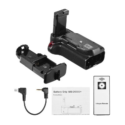 

Vertical Battery Grip Holder for Nikon D5500 D5600 DSLR Camera EN-EL 14 Battery Powered with IR Remote Control