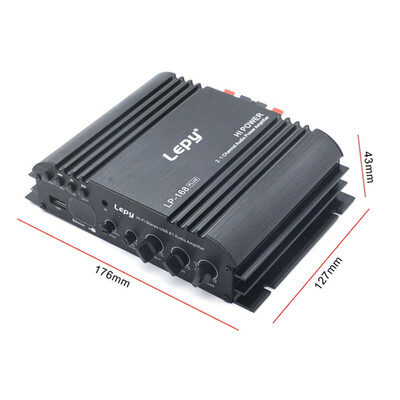 

Lepy HiFi Stereo Digital Audio Amplifier 21 Channel Subwoofer BT Power Amplifier Home Stereo Audio Amp 45W268W1 LP-168PLUS