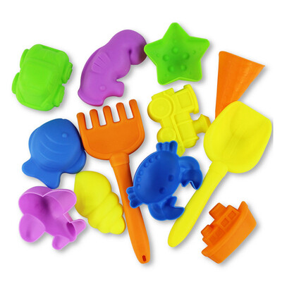 

YIWULA12PCS Sand Beach Kids Beach Castle Bucket Spade Shovel Rake Water Tools Toys