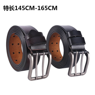 

Large size belt mens leather long pin buckle belt Personality casual super fat pants belt