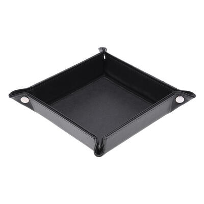

PU Leather Cosmetic Organizer Keys Coins Storage Box Sundries Table Tray