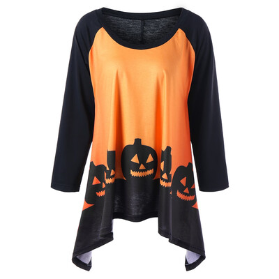 

Plus Size Halloween Two Tone T-shirt