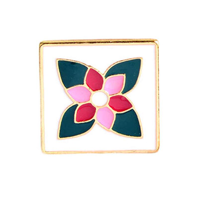 

Colorful Square Alloy Brooches Brooch Pins Button Pins Jeans Decoration Brooches For Women Gift