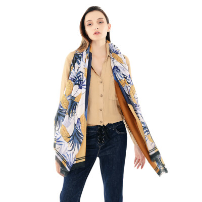 

Female Print Soft Lady Fringed Scarf Women Wide Long Shawl Wrap