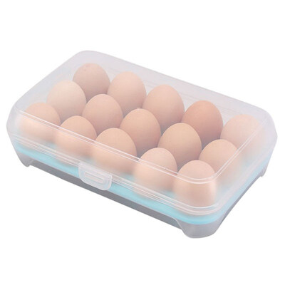

Refrigerator 15 Eggs Storage Box Holder Food Airtight Durable Container Case